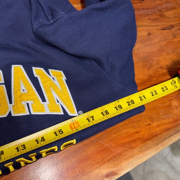 VTG Champion University Michigan Wolverines Stitched Hoodie Sweatshirt M Medium - Picture 7 of 7